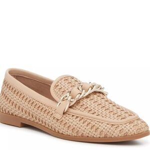 Steve Madden Beige Woven Chain Loafers